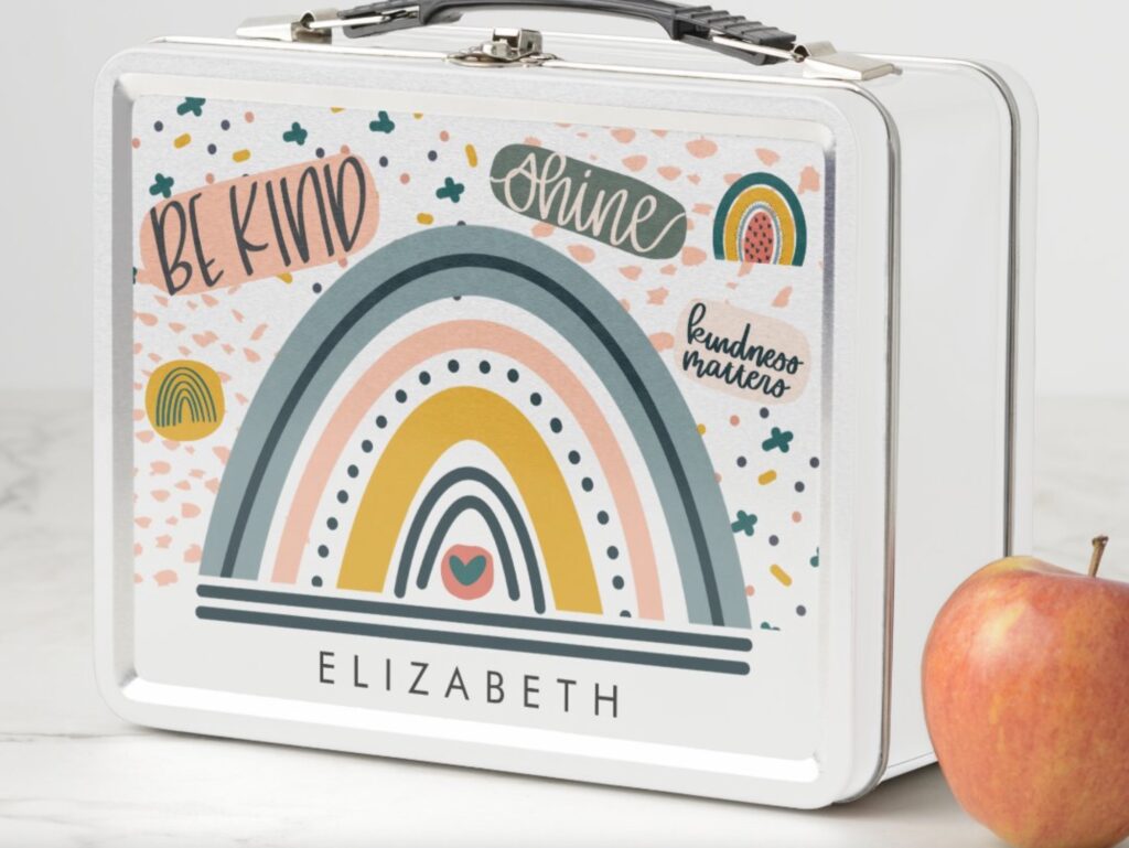 Metal Rainbow Be Kind Lunch Box