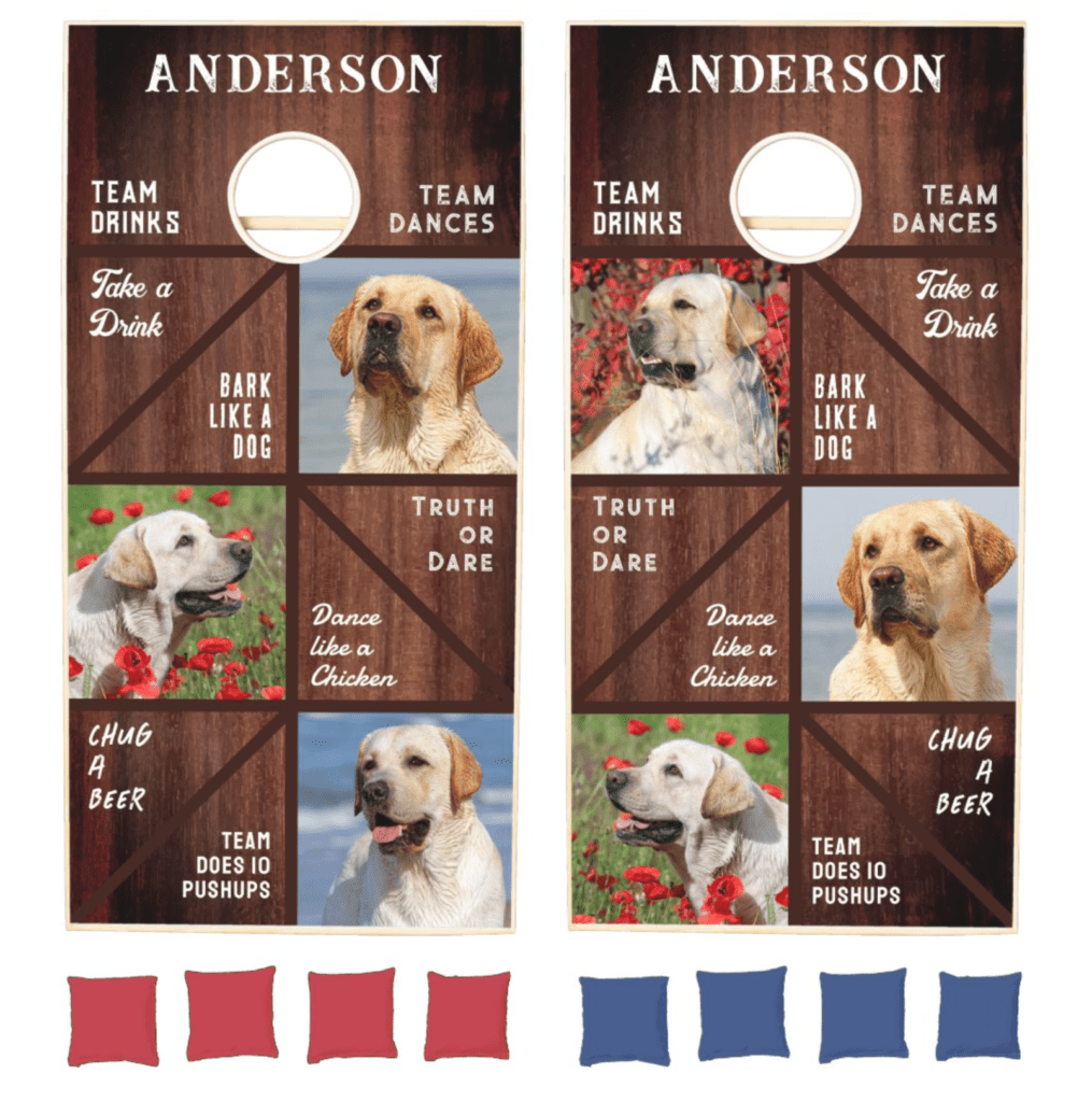 Custom Dog Cornhole Set