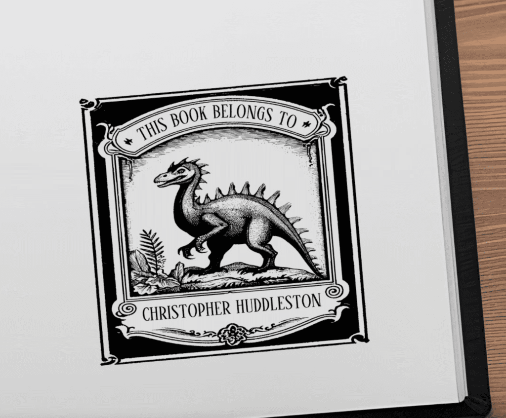 Dragon Bookplate Stamp