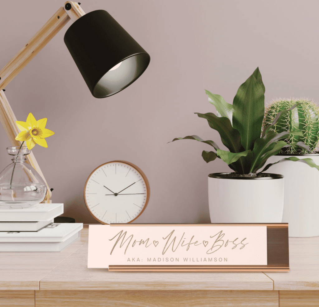 Mom Wife Boss Desk Name Plate