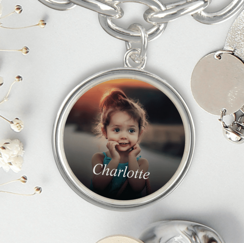 Personalized Photo Charm Bracelet