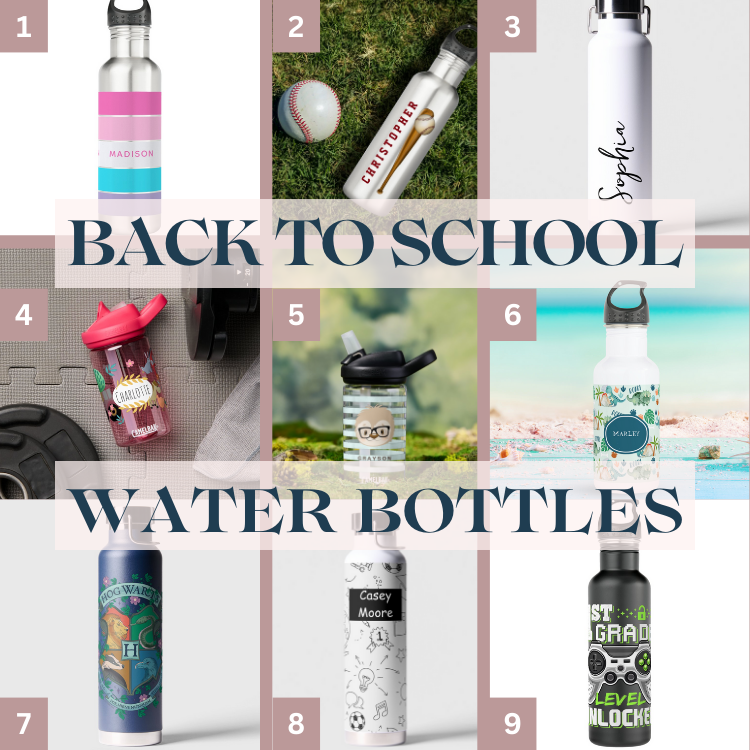 Back to School Water Bottles