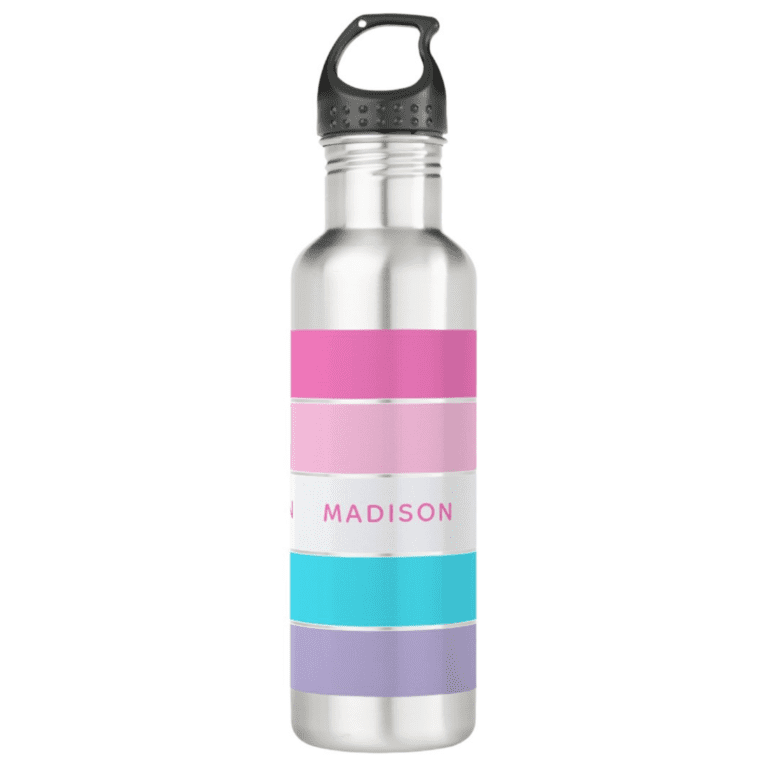 Stainless Steel Rainbow Color Block Water Bottle